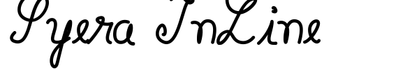 Syera InLine font preview